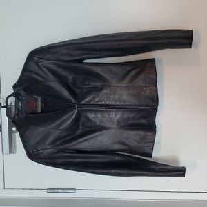 Danier Italian Leather Jacket, S-Petite, Black